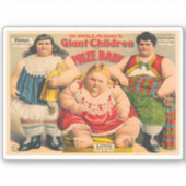 W. Hollmann's Giant Children en Prize Baby. Sticker (Voorkant)