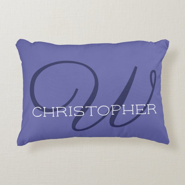 W Initiaal kalligrafie naam gemonoogramd Maerlantb Accent Kussen (Voorkant)