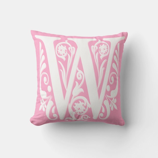 W Initiaal Monogram - Kussen (Voorkant)