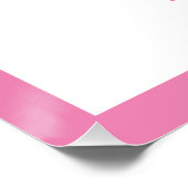 W is voor Roze Naam Foto Poster (Hoek)