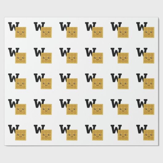 W is voor Waffle Cadeaupapier (Vlak)