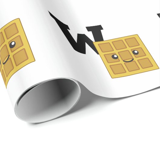 W is voor Waffle Cadeaupapier (Rol Hoek)