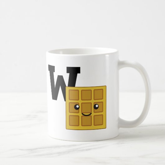 W is voor Waffle Koffiemok (Rechts)