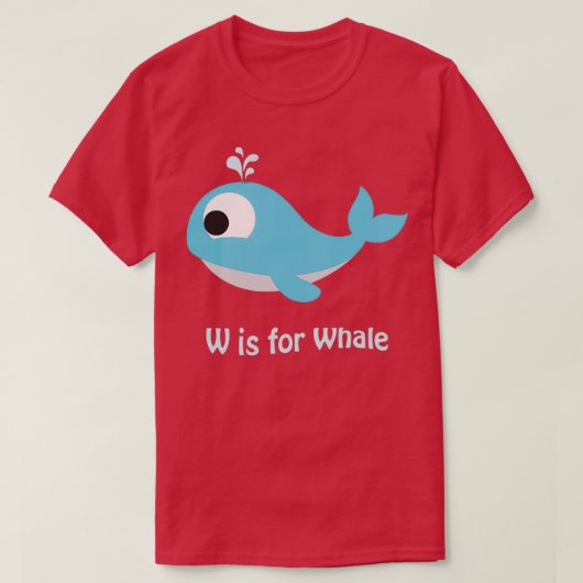 W is voor walvis t-shirt (Design voorkant)