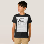 W is voor walvis t-shirt (Voorkant volledig)