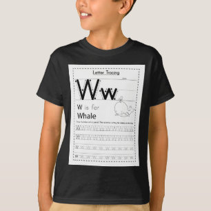 W is voor walvis t-shirt
