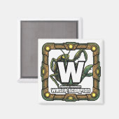 W is voor Water Schorpioen – GTA Stijl ABC Leren Magneet (Voorkant / Achterkant)