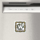 W is voor Water Schorpioen – GTA Stijl ABC Leren Magneet (Insitu (Vaatwasser))