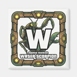 W is voor Water Schorpioen – GTA Stijl ABC Leren Magneet