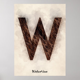 W is voor Wolverine Poster