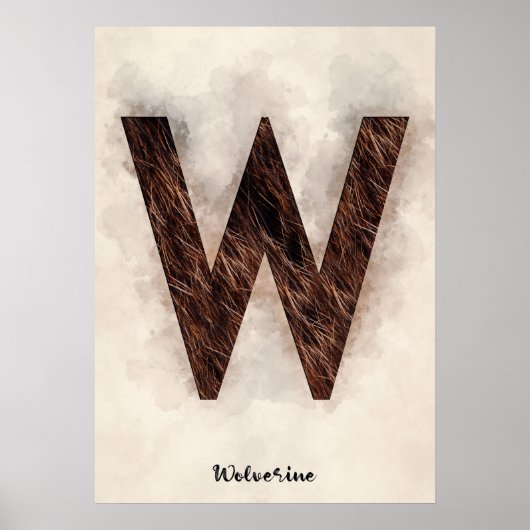W is voor Wolverine Poster (Voorkant)