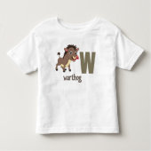 W is voor Wrattenzwijn: Aandoenlijk Alfabet Kinder Shirts (Voorkant)