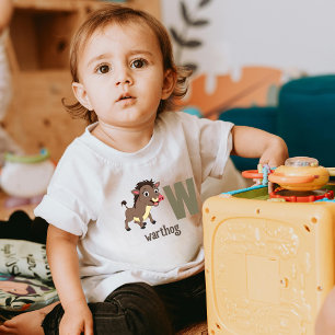 W is voor Wrattenzwijn: Aandoenlijk Alfabet Kinder Shirts