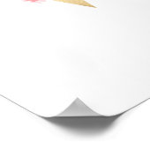 W letter gepersonaliseerde naam monogram met pony poster (Hoek)