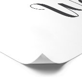 W Letter Monogram Groene Nursery Naam Muurprint Poster (Hoek)