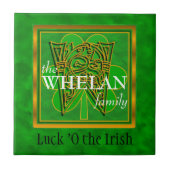 W "Luck of the Irish" Family Custom Monogram Tile Tegeltje (Voorkant)