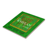 W "Luck of the Irish" Family Custom Monogram Tile Tegeltje (Zijkant)