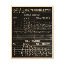W. M. Train Bulletin 8x10