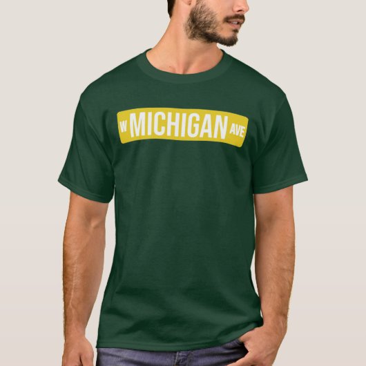 W MICHIGAN AVE white WESTERN MICHIGAN T-shirt (Voorkant)