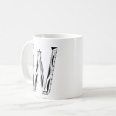 "W"-Mok Koffiemok (Voorkant links)