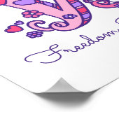 W monogram art Willow meisjes naam poster (Hoek)