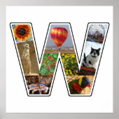 W Monogram Creëer Uw Eigen 9 Aangepaste Foto Colla Poster (Voorkant)
