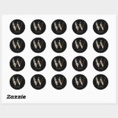 W Monogram Floral Ronde Sticker (Vel)