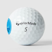 W Monogram Gemonogram blauw-kleur Golfballen (Logo)