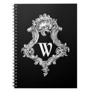 W Monogram Initiaal Notitieboek