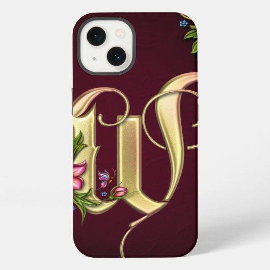 W Monogram iPad Air Hoesje iPhone Hoesje (Achterkant)