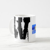 W Monogram Mok van de Grunge Cool (Voorkant links)