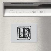 W Monogramm schwarz Magneet (Insitu (Vaatwasser))