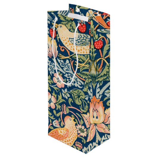 W Morris Aardbei Dief Wijn Gift Bag Wijn Cadeautas (Achterkant Gekanteld)