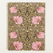 W Morris Pimpernel Pattern in Pink & Sepia Planner (Voorkant)