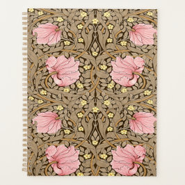 W Morris Pimpernel Pattern in Pink & Sepia Planner