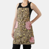 W Morris Pimpernel Pattern in Pink & Sepia Schort (Insitu)