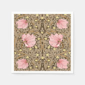 W Morris Pimpernel Pattern in Pink & Sepia Servet (Voorkant)