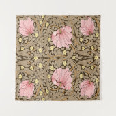 W Morris Pimpernel Pattern in Pink & Sepia Wandkleed (Voorkant (horizontaal))