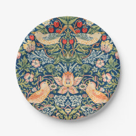 W Morris Strawberry Thief Rond Papier Bord