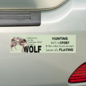 W.O.L.F. Bumpersticker - Stop jagen (Op auto)