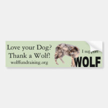 W.O.L.F. "Hou van je hond?" Bumpersticker