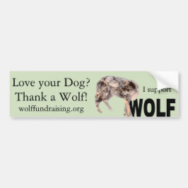W.O.L.F. "Hou van je hond?" Bumpersticker