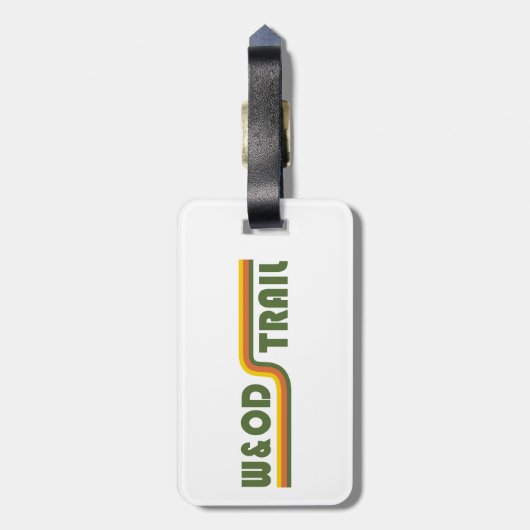 W&OD Trail Virginia Bagagelabel (Achterkant verticaal)