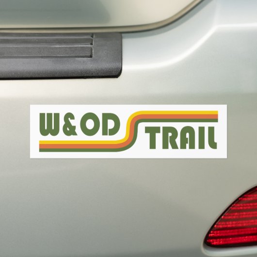 W&OD Trail Virginia Bumpersticker (Op auto)