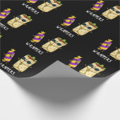 W-rappers Funny Food Pun Dark BG Cadeaupapier (Hoek)