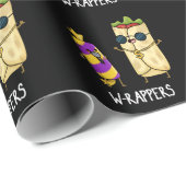 W-rappers Funny Food Pun Dark BG Cadeaupapier (Rol Hoek)