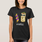 W-rappers Funny Food Pun Dark BG T-shirt (Voorkant)
