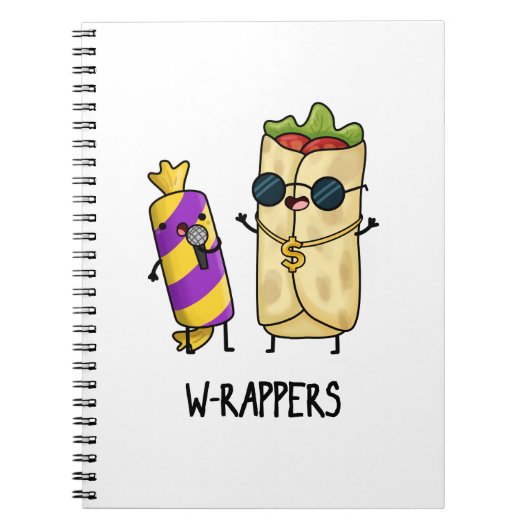 W-rappers Grappig Voedsel Pun Notitieboek (Voorkant)