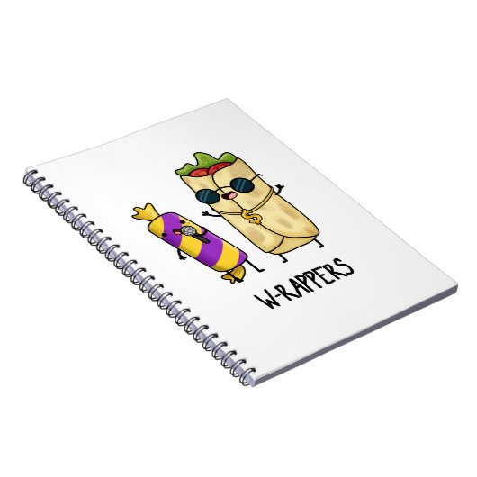 W-rappers Grappige Voedsel Pun  Notitieboek (Rechterzijde)