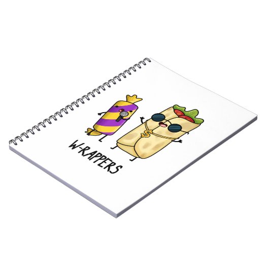 W-rappers Grappige Voedsel Pun  Notitieboek (Linkerzijde)